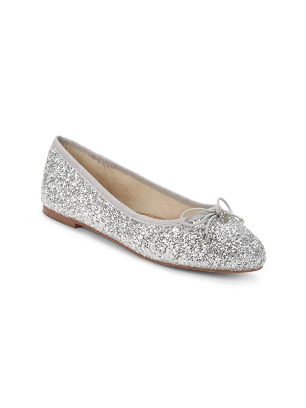 Sam Edelman Girl's Felicia Glitter Bow Ballet Flats